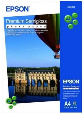 Foto papīrs Epson C13S041332 A4 Semi-Glossy 20, A4