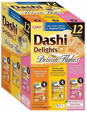 Šlapias kačių maistas Inaba Dashi Delicate Flakes Chicken, vištiena, 0.040 kg, 12 vnt.