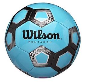 Futbolo kamuolys Wilson Pentagon, 5 dydis, mėlyna sp./juoda sp.