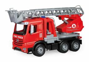 Mängu tuletõrjeauto Lena Worxx Mercedes Benz Arocs, punane v.
