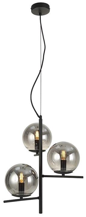 Lampa karināms CristalRecord Boston, E14, 3 x 25 W, tumši pelēka krās. / melna krās.