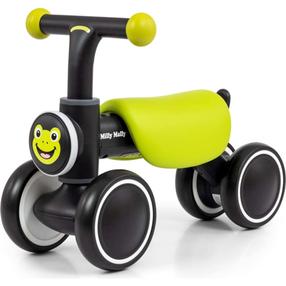 Līdzsvara velosipēds, bērnu Milly Mally York, melna krās./zaļa krās., 16"