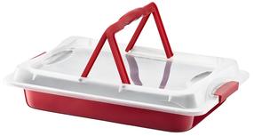 Kepimo forma su dangčiu Ambition Cherry, skaidri sp./raudona sp., 42 cm x 29 cm