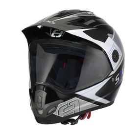Motociklininko šalmas Speed X-Street, M, balta sp./juoda sp./pilka sp.