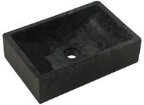 Vonios praustuvas VLX Marble 142772, marmuras, 45 cm x 30 cm x 12 cm, juoda sp.