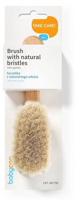 Plaukų šepetys kūdikiams BabyOno 799, 0 mėn., ruda sp.