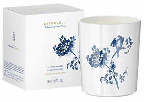 Свеча, ароматическая Rituals Amsterdam, 70 час, 400 г, синий цв./белый цв.