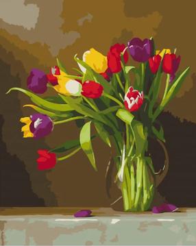 Glezna pēc numuriem Picture Paint It! Tulips, daudzkrāsaina