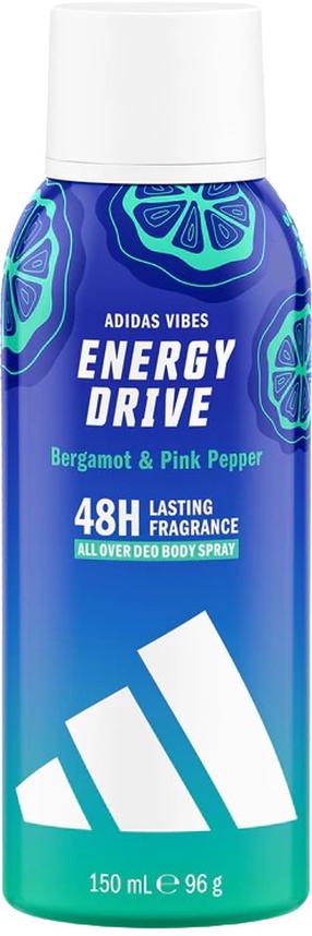 Ķermeņa dezodorants Adidas Vibes Energy Drive, 150 ml