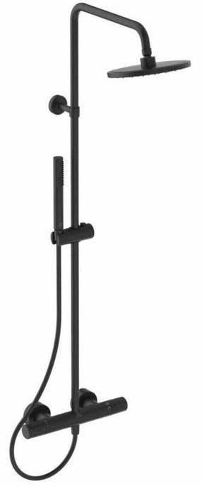 Душевая система с термостатическим смесителем Ideal Standard Ceratherm T25, черный цв.