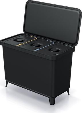 Система сортировки мусора Prosperplast NKS45W3-S411, 3 х 10 л л, черный цв.