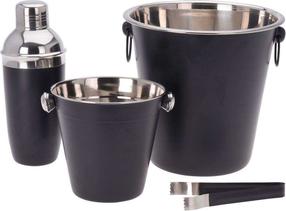 Bārmeņa komplekts kokteiļiem Excellent Houseware, melna krās., 4 gab.