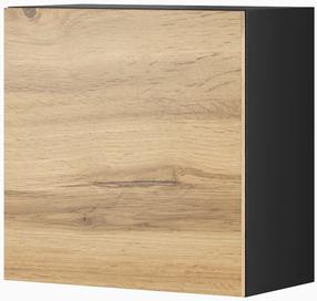 Spintelė Cama Meble Vigo 90 Square Cabinet, ąžuolo sp./juoda sp., 50 cm x 50 cm x 30 cm