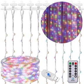 LED lempučių užuolaida Springos CL4098, 3 m, šiltai balta sp., 300 LED, Skaidri sp.