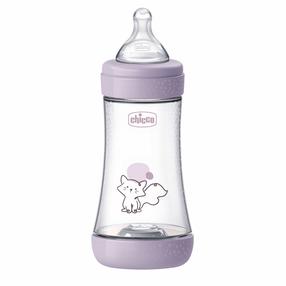 Bērnu pudelīte Chicco Perfect 5, 240 ml, 2 mēn., violeta krās.