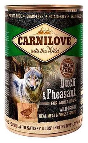 Šlapias šunų maistas Carnilove Wild Adult Dog Duck & Pheasant, antiena, 0.4 kg