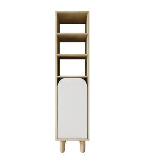 Spintelė Kalune Design Parma 1, balta sp./safyro ąžuolas sp., 37 cm x 40 cm x 155 cm