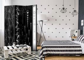 Aizslietnis Artgeist Black Elegance Paravent754, daudzkrāsaina, 135 cm x 172 cm