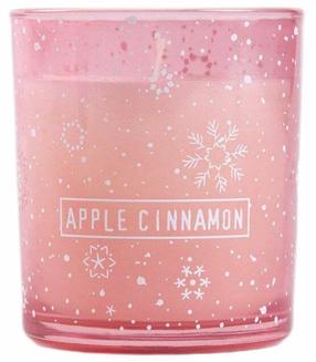 Kalėdinė žvakė, aromatinė Homla Cheer Apple Cinnamon, 135 g, Rožinė