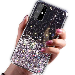 Telefoni ümbris Fusion Accessories Glue Glitter for Apple iPhone 12 Pro Max, must v., Apple