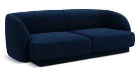 Sofa Micadoni Home Miley Velvet, mėlyna sp., 184 x 85 cm x 74 cm