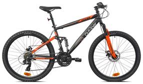 Velosipēds kalnu Outliner, 26 ", 17'' rāmis, melna krās./oranža krās.