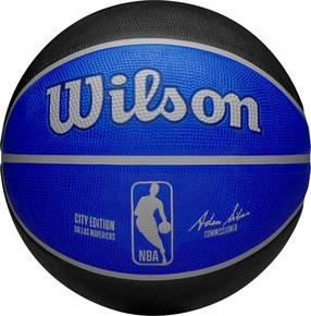 Баскетбольный мяч Wilson NBA Team City Edition Dallas Mavericks, 7 размер, синий цв./черный цв.