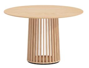 Valgomojo stalas Home4you Milani, ąžuolo sp., 120 cm x 120 cm x 75 cm