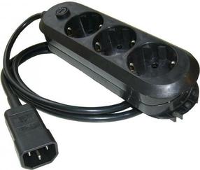 Pikendusjuhe Online USV KG10A3SCH, 1.8 m, 3 pesa, lülitiga, must v.