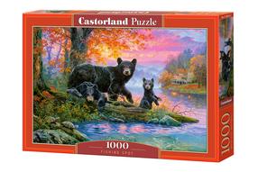 Puzle Castorland Fishing Spot Bears 1000 el. C-104727-2, 47 cm x 68 cm, 1000 gab., daudzkrāsaina