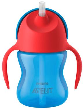 Бутылочка Philips Avent Bendy, 200 мл, 9 мес., синий цв./красный цв.