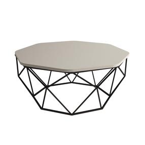 Kavos staliukas Kalune Design Diamond, juoda sp./smėlio sp., 90 cm x 90 cm x 38 cm