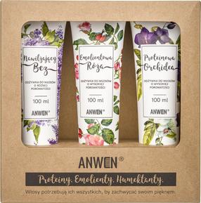 Matu kopšanas produktu komplekts Anwen Rose + Orchid + Lilac, 3 gab., 300 ml