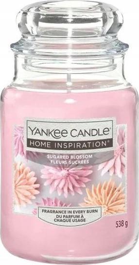 Svece, aromātiskā Yankee Candle Home Inspiration Sugared Blossom, 90 - 120 h, 538 g, violeta krās.