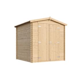 Sodo namelis, su grindimis Timbela M343C1+M343G, 206 cm x 216 cm x 224 cm, ruda sp.