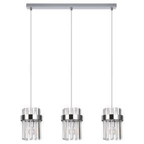 Šviestuvas lubų Light Prestige Vetro, E14, 3 x 10 W, skaidri sp./chromo sp. / chromo sp.