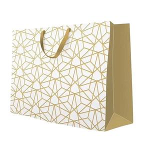 Dāvanu maisiņš Paw Decor Collection Luxury Mesh, 16 cm x 44 cm x 54 cm, zelta krās./balta krās.