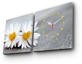 Pulkstenis - bilde Wallity Canvas 2P2828CS-1, daudzkrāsaina, 60 cm x 28 cm