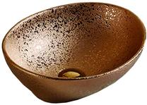 Vonios praustuvas Mexen Elza, keramika, 40.5 cm x 33 cm x 14 cm, aukso sp./rožinė sp.