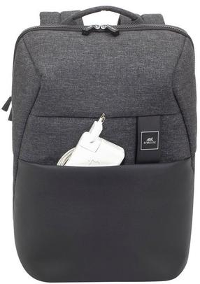 Portatīvā datora mugursoma Rivacase Melange MacBook Pro And Ultrabook Backpack, melna krās., 15.6"