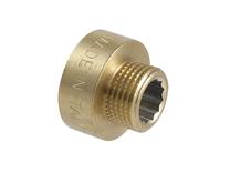Tarpmovė TDM Brass 111, 3/8 colio - išorinis sriegis / 1/2 colio - vidinis sriegis, 1/2" x 3/8"