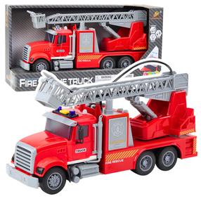  Žaislinė gaisrinė mašina Lean Toys Fire Engine, raudona sp./pilka sp.