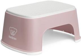 Pakāpiena soliņš BabyBjorn Step Stool, polipropilēns (pp), gaiši rozā krās., 15 cm x 24 cm x 35 cm