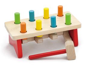 Деревянная игра с молотком VIGA Pound-A-Peg, многоцветный