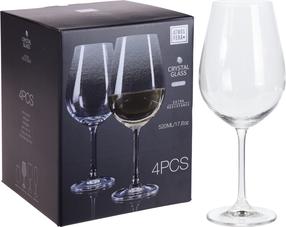 Vīna glāžu komplekts Atmosfera, kristalīna, 0.52 l, 4 gab.