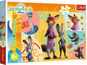 Puzle Trefl Zootropolis 2 15429, 27.5 cm x 41 cm, 160 gab., daudzkrāsaina
