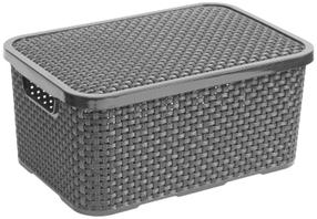 Krepšelis, daiktų saugojimo Branq Rattan, 7 l, antracito sp., 28.5 x 19.5 x 12.9 cm
