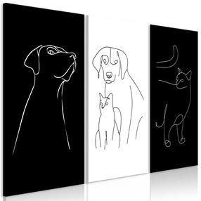 Reprodukcija Artgeist Domestic Animals KR33, 90 cm x 60 cm