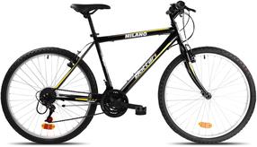 Велосипед горный Bottari Milano, 26 ″, 26" рама, черный цв./желтый цв.