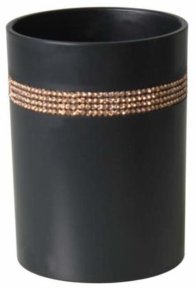Стакан для зубных щеток Splendid Fancy LA-FANCY-KUBEK-CZA, черный цв., 7 см x 10 см x 7 см